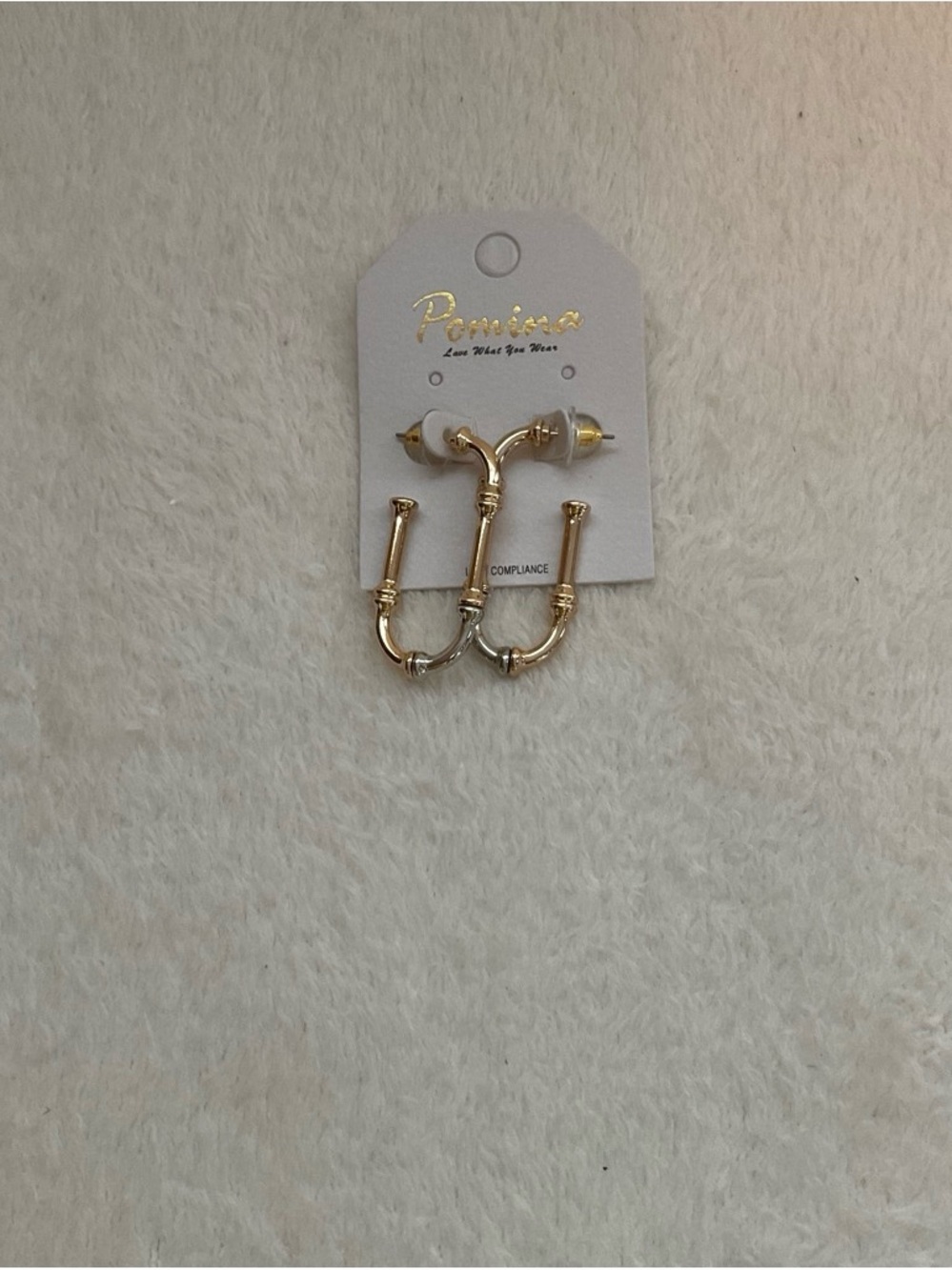 Pamira Gold Bamboo-Style Hoop Earrings for Women